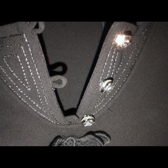 COACH Black mini dress Classic/Timeless (authentic) Lattice Trim - Picture 7 of 16